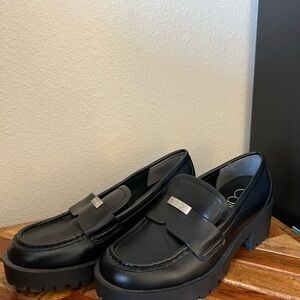 Calvin Klein Black Leather Loafers